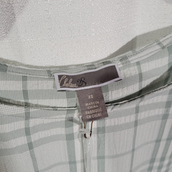 Chelsea28 Gray Plaid Faux Wrap Dress 3/4 sleeve Women's NWT - Picture 12 of 13